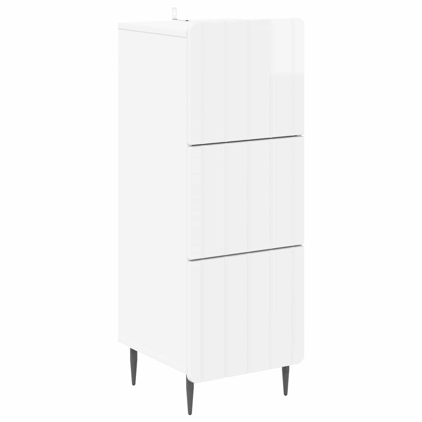 vidaXL Drawer Cabinet High Gloss White 33 x 34.5 x 92 cm