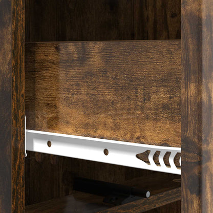 vidaXL Drawer Cabinet Smoked Oak 33 x 34.5 x 92 cm Engineered Wood