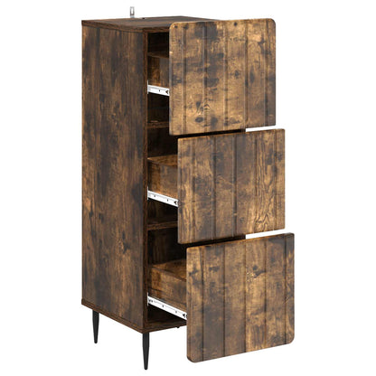 vidaXL Drawer Cabinet Smoked Oak 33 x 34.5 x 92 cm Engineered Wood