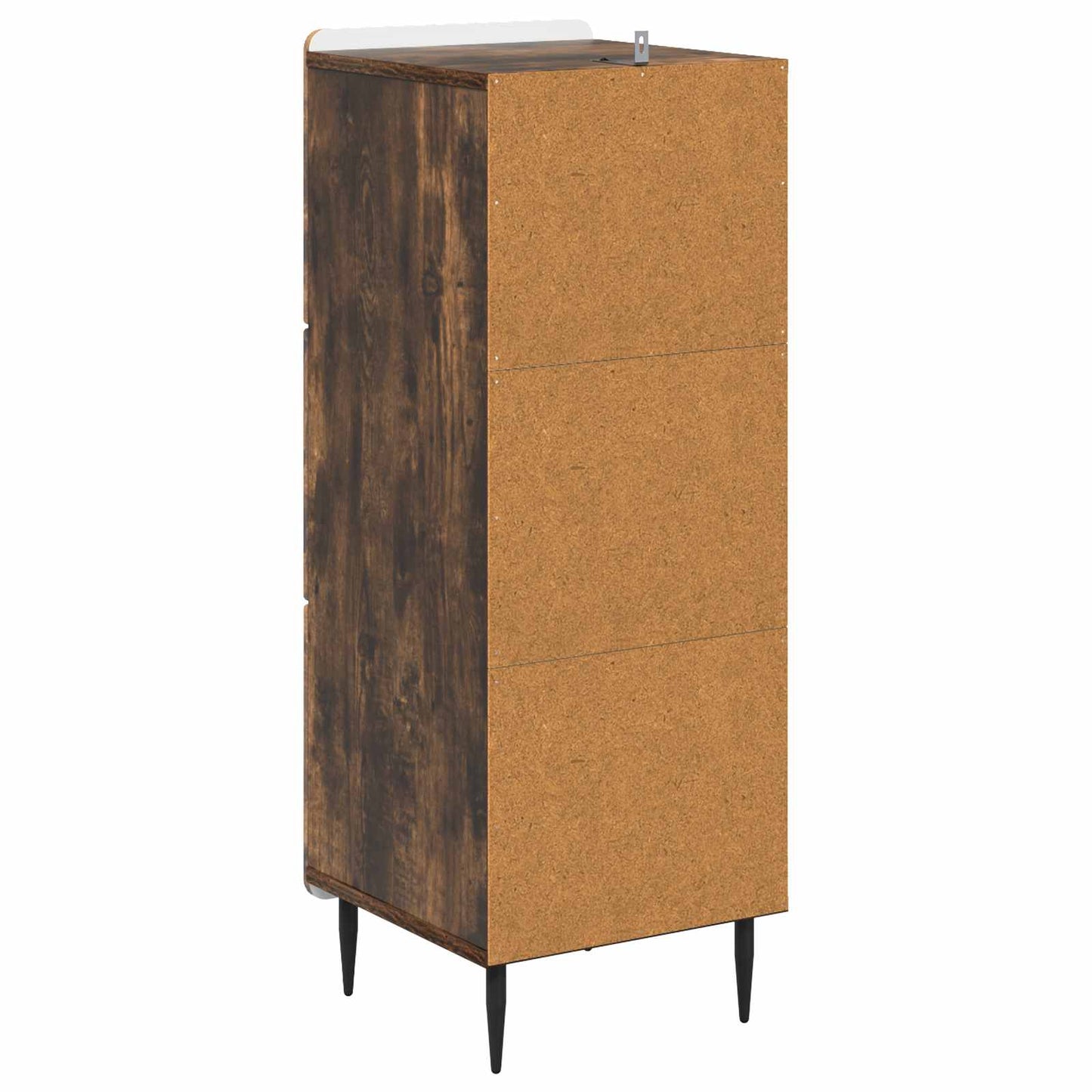vidaXL Drawer Cabinet Smoked Oak 33 x 34.5 x 92 cm Engineered Wood