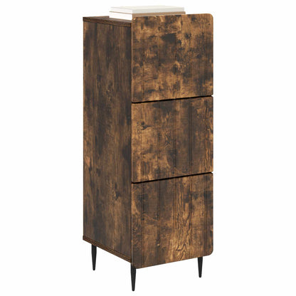 vidaXL Drawer Cabinet Smoked Oak 33 x 34.5 x 92 cm Engineered Wood