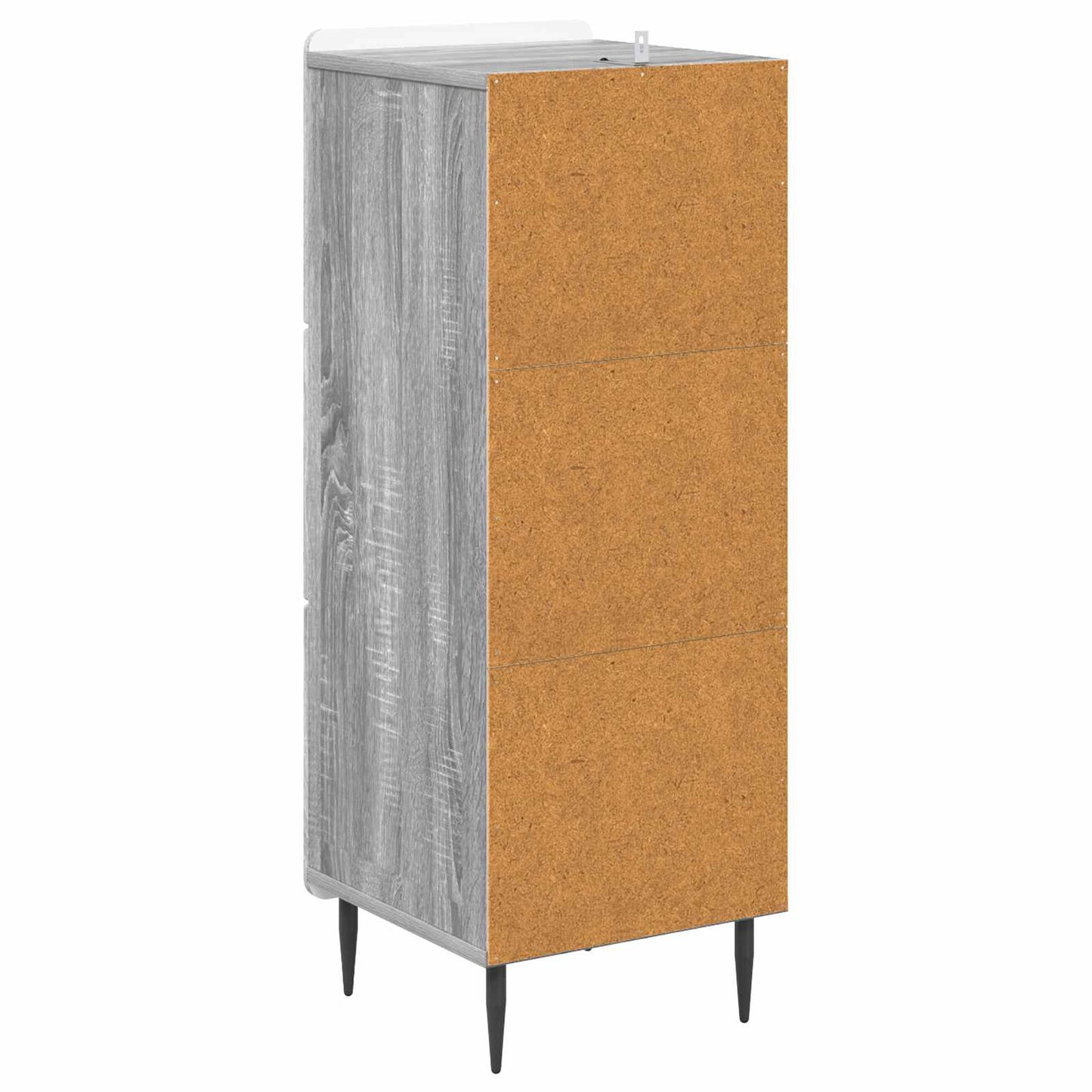 vidaXL Drawer Cabinet Grey Sonoma 33 x 34.5 x 92 cm Engineered Wood