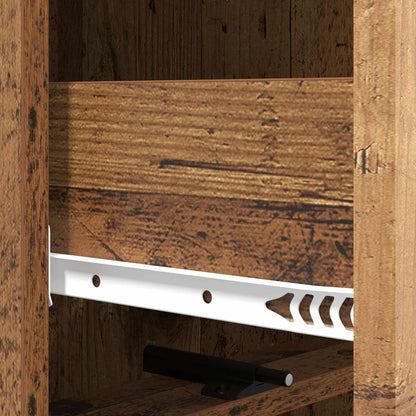vidaXL Drawer Cabinet 33 x 34.5 x 92 cm Engineered Wood Old Wood