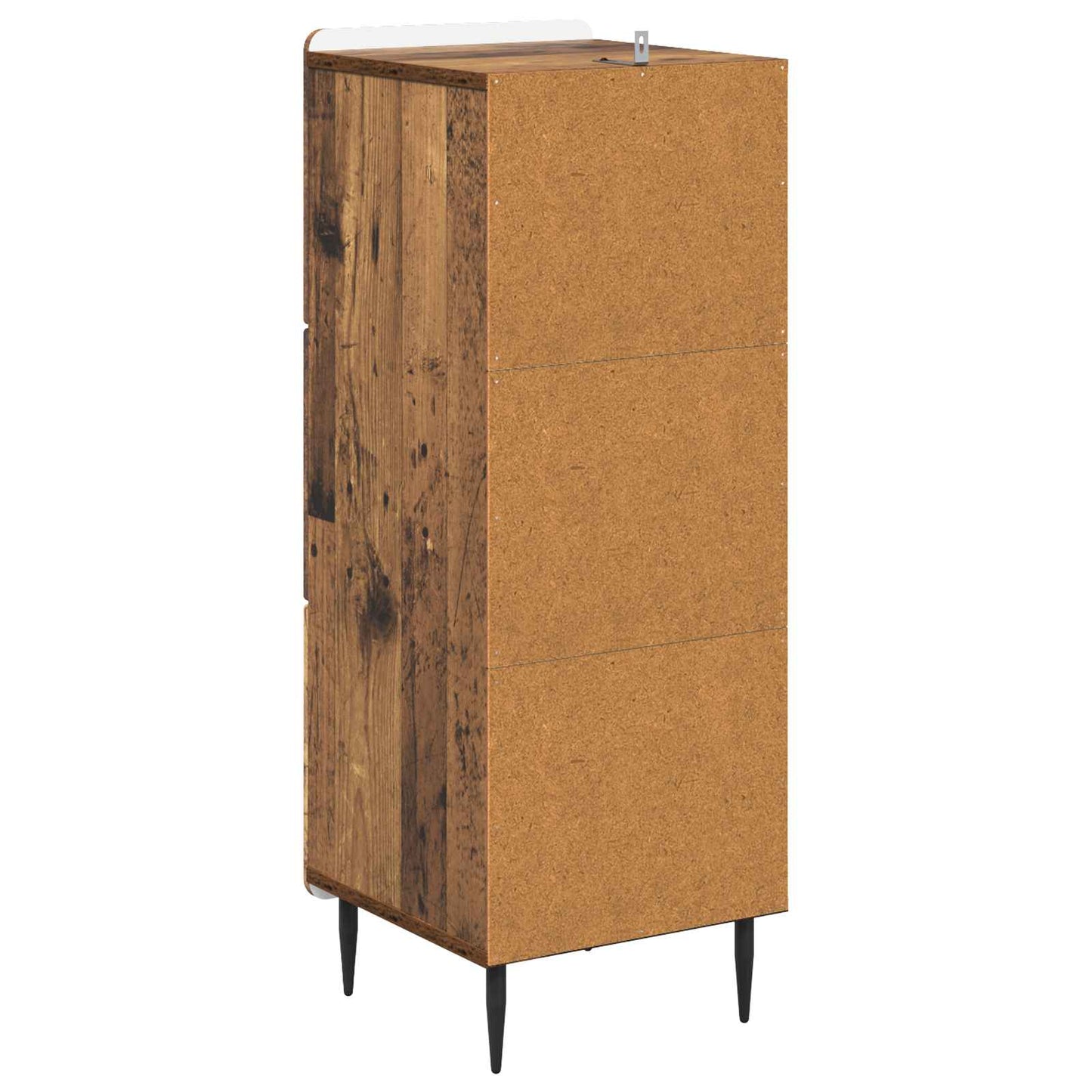 vidaXL Drawer Cabinet 33 x 34.5 x 92 cm Engineered Wood Old Wood