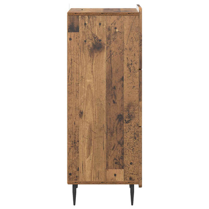 vidaXL Drawer Cabinet 33 x 34.5 x 92 cm Engineered Wood Old Wood