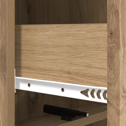 vidaXL Drawer Cabinet Artisan Oak 33 x 34.5 x 92 cm Engineered Wood