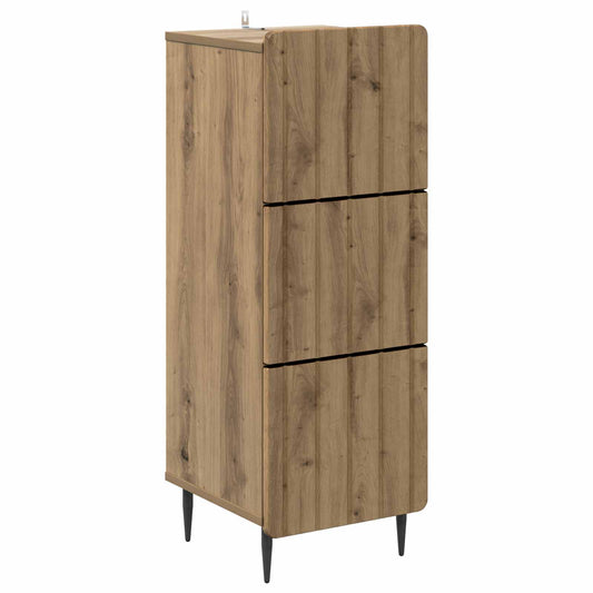 vidaXL Drawer Cabinet 33 x 34.5 x 92 cm Engineered Wood Artisan Oak