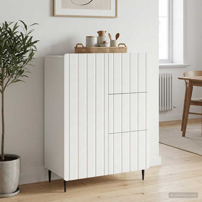 vidaXL Sideboard with Drawer White 66 x 34.5 x 91.5 cm Engineered Wood