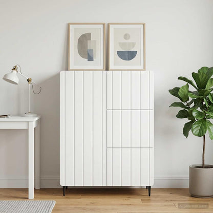 vidaXL Sideboard with Drawer White 66 x 34.5 x 91.5 cm Engineered Wood