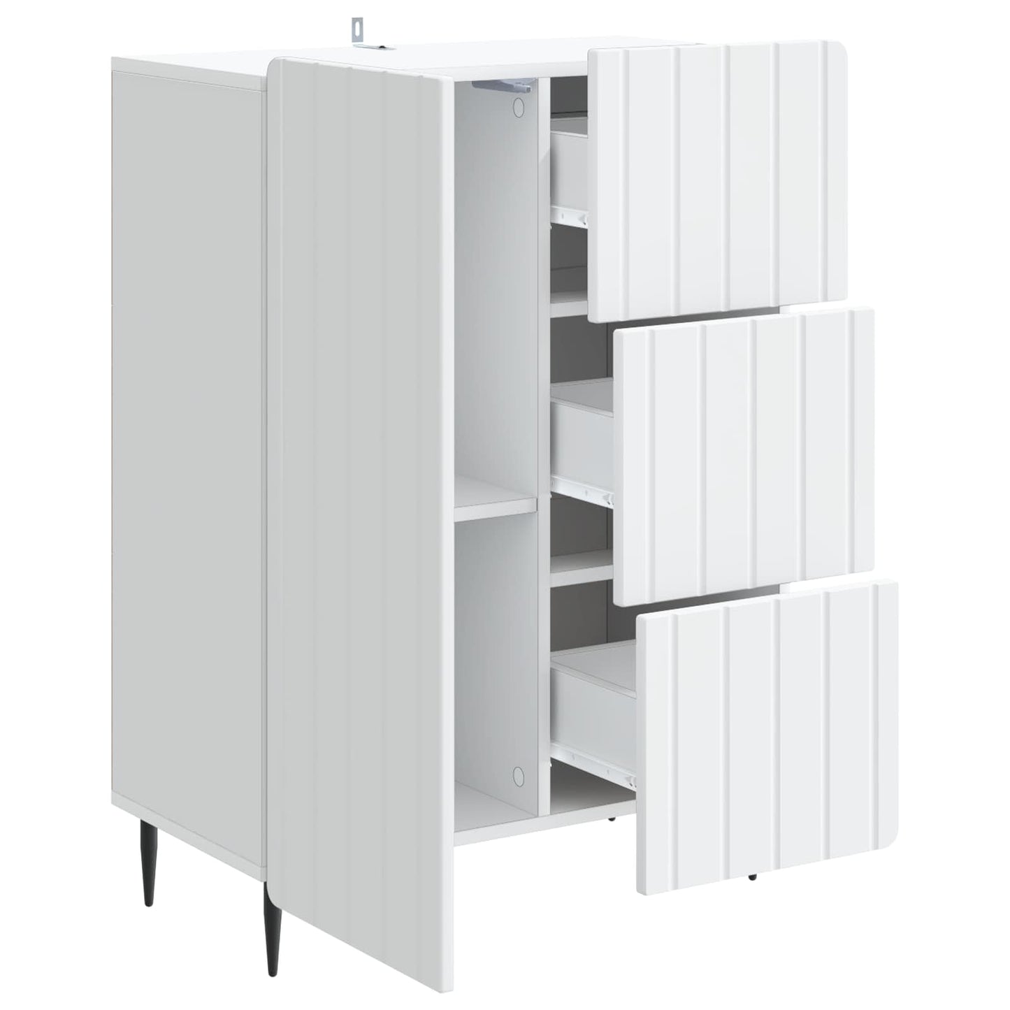 vidaXL Sideboard White 66 x 34.5 x 91.5 cm Engineered Wood