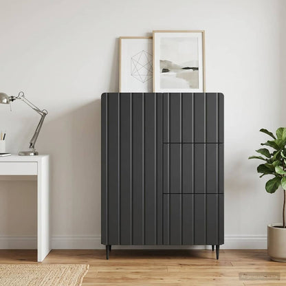 vidaXL Sideboard Black 66 x 34.5 x 91.5 cm Engineered Wood