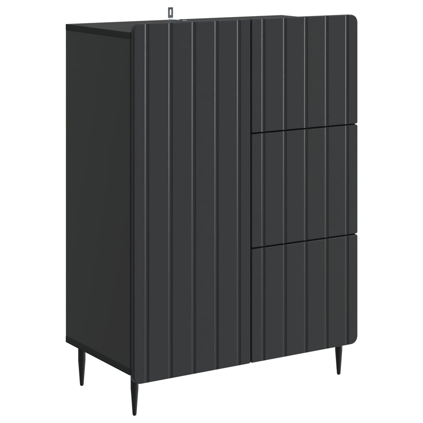 vidaXL Sideboard Black 66 x 34.5 x 91.5 cm Engineered Wood