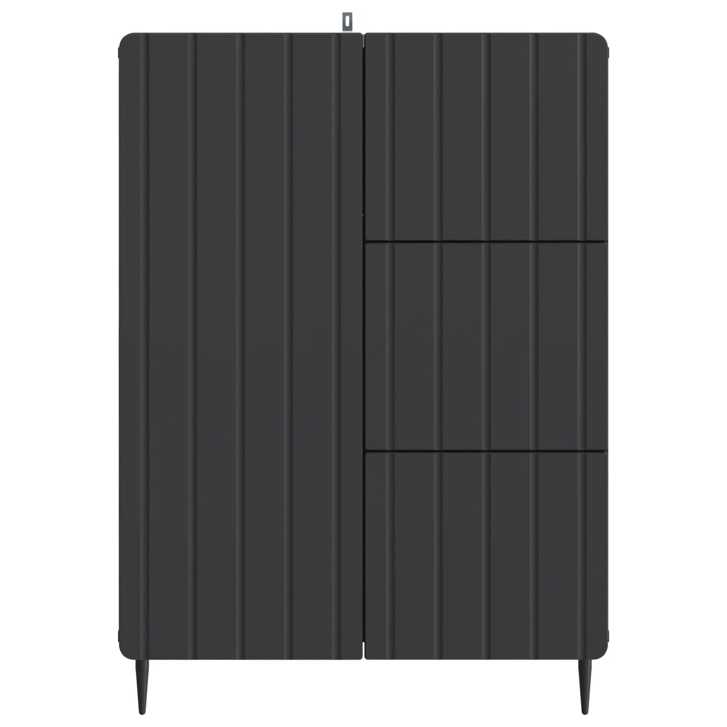 vidaXL Sideboard Black 66 x 34.5 x 91.5 cm Engineered Wood