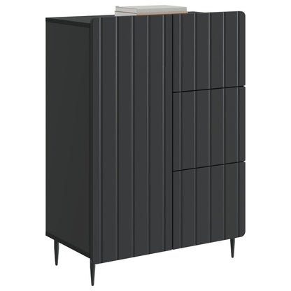 vidaXL Sideboard Black 66 x 34.5 x 91.5 cm Engineered Wood