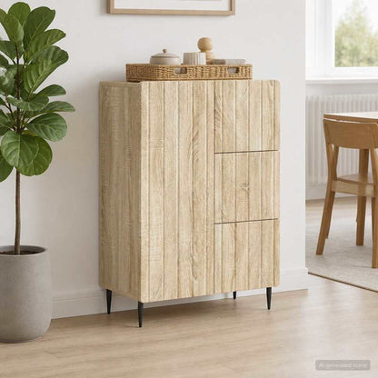 vidaXL Sideboard Sonoma Oak 66 x 34.5 x 91.5 cm Engineered Wood