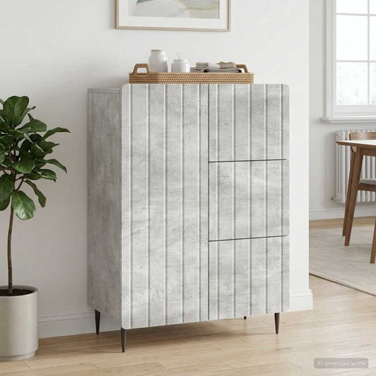 vidaXL Sideboard Concrete Grey 66 x 34.5 x 91.5 cm Engineered Wood