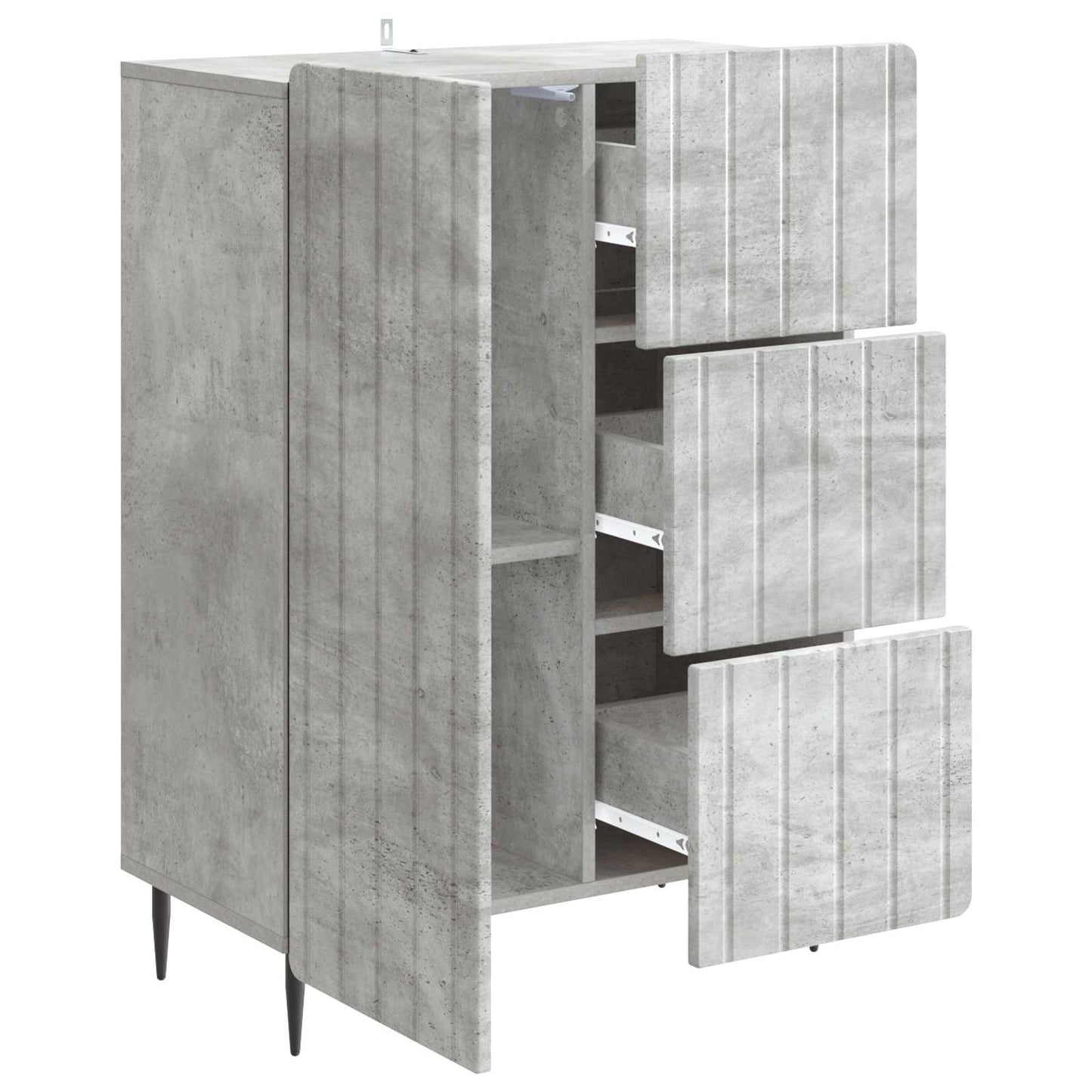 vidaXL Sideboard Concrete Grey 66 x 34.5 x 91.5 cm Engineered Wood