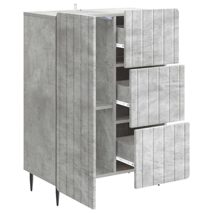 vidaXL Sideboard Concrete Grey 66 x 34.5 x 91.5 cm Engineered Wood