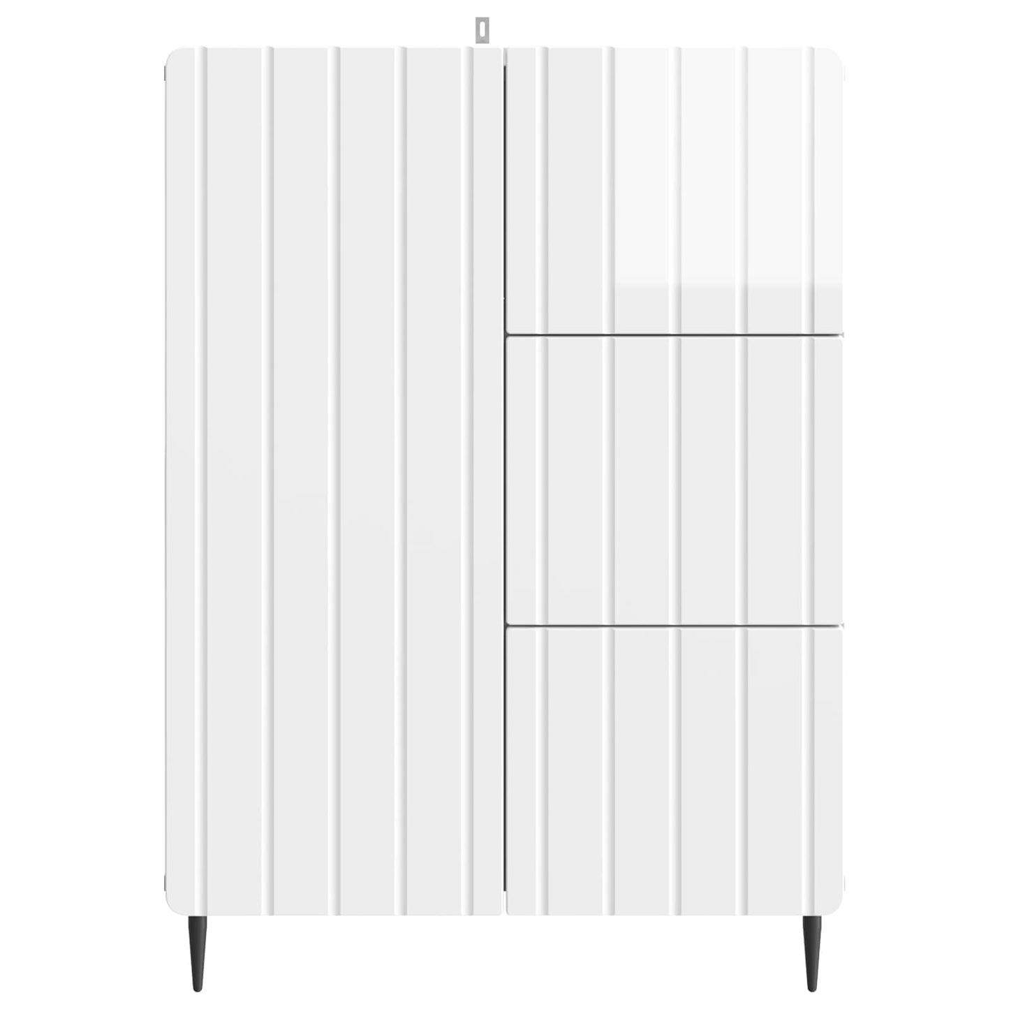 vidaXL Sideboard High Gloss White 66 x 34.5 x 91.5 cm Engineered Wood