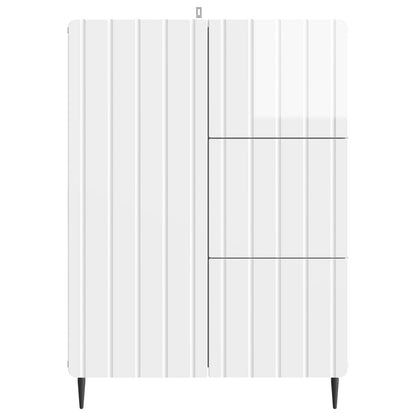 vidaXL Sideboard High Gloss White 66 x 34.5 x 91.5 cm Engineered Wood