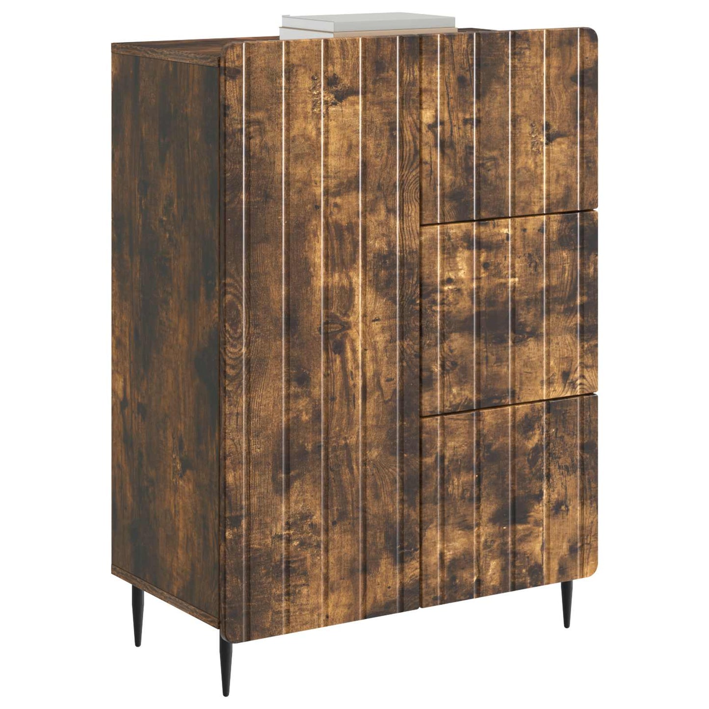 vidaXL Sideboard Smoked Oak 66 x 34.5 x 91.5 cm Engineered Wood
