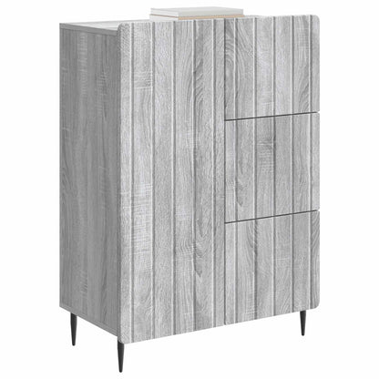 vidaXL Sideboard Grey Sonoma 66 x 34.5 x 91.5 cm Engineered Wood