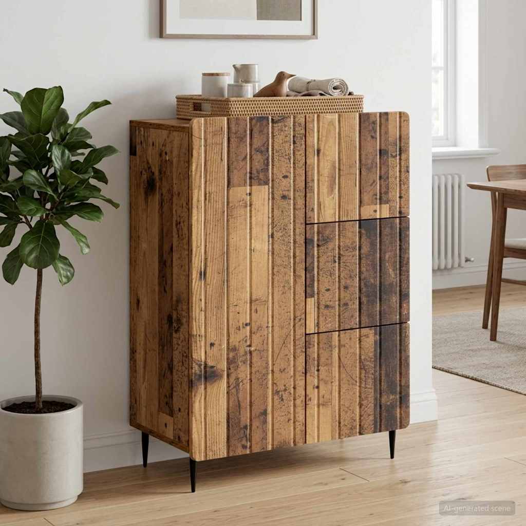 vidaXL Sideboard Old Wood 66 x 34.5 x 91.5 cm Engineered Wood