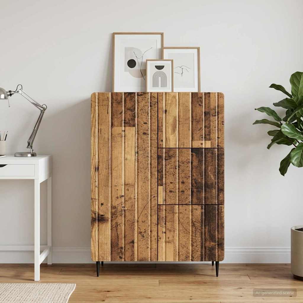 vidaXL Sideboard Old Wood 66 x 34.5 x 91.5 cm Engineered Wood