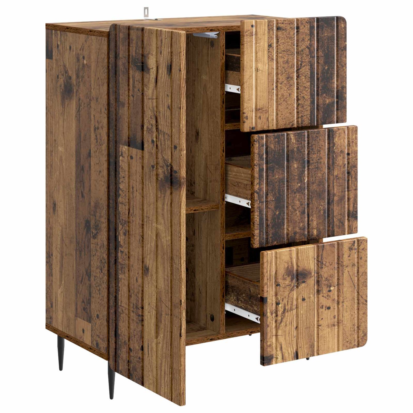 vidaXL Sideboard Old Wood 66 x 34.5 x 91.5 cm Engineered Wood