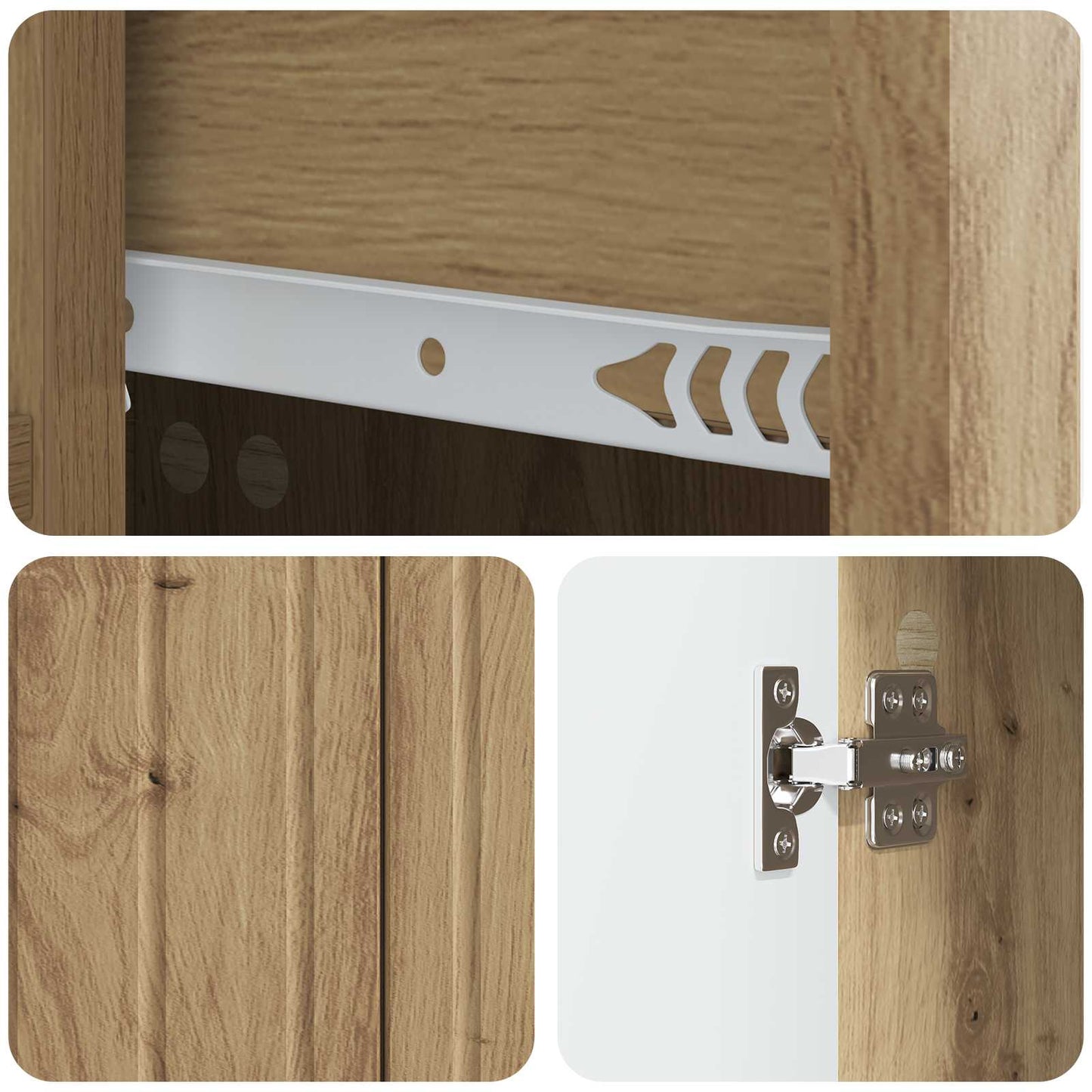 vidaXL Sideboard Artisan Oak 66 x 34.5 x 91.5 cm Engineered Wood