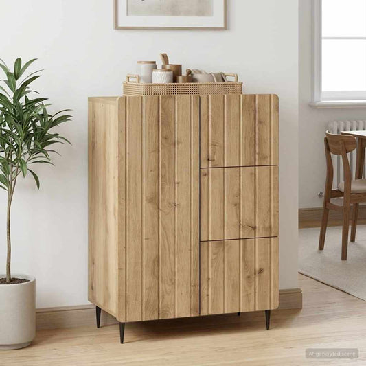 vidaXL Sideboard Artisan Oak 66 x 34.5 x 91.5 cm Engineered Wood