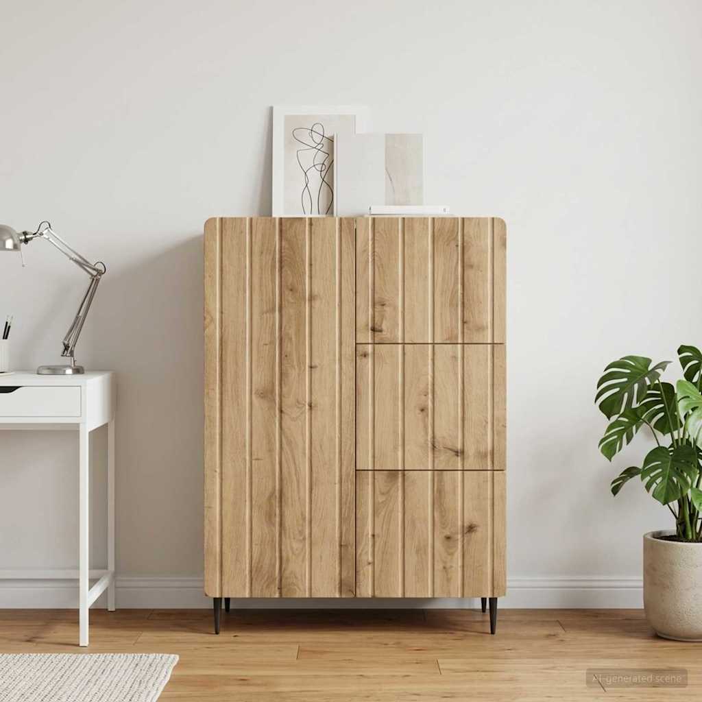 vidaXL Sideboard Artisan Oak 66 x 34.5 x 91.5 cm Engineered Wood