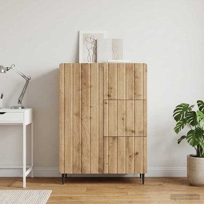vidaXL Sideboard Artisan Oak 66 x 34.5 x 91.5 cm Engineered Wood