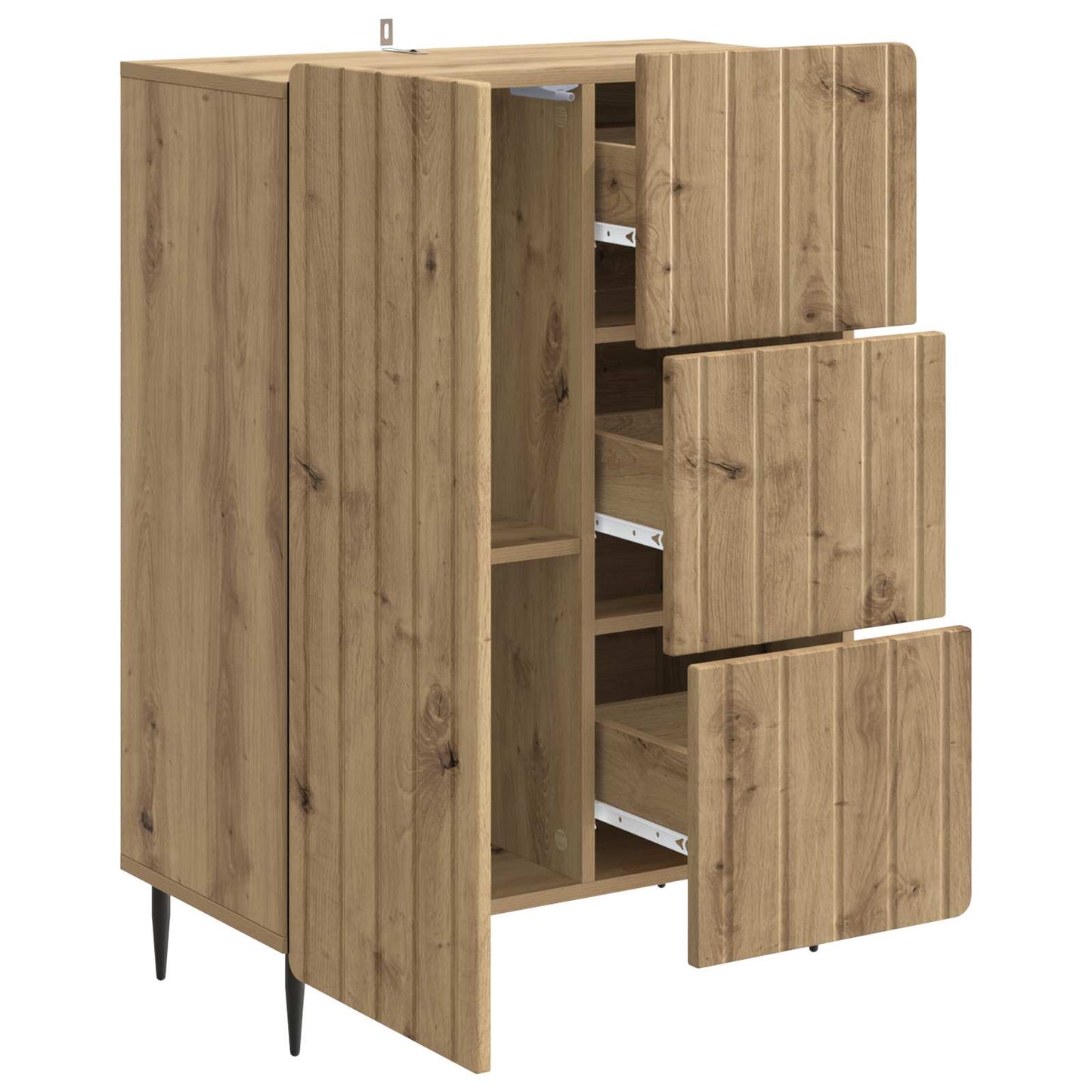 vidaXL Sideboard Artisan Oak 66 x 34.5 x 91.5 cm Engineered Wood