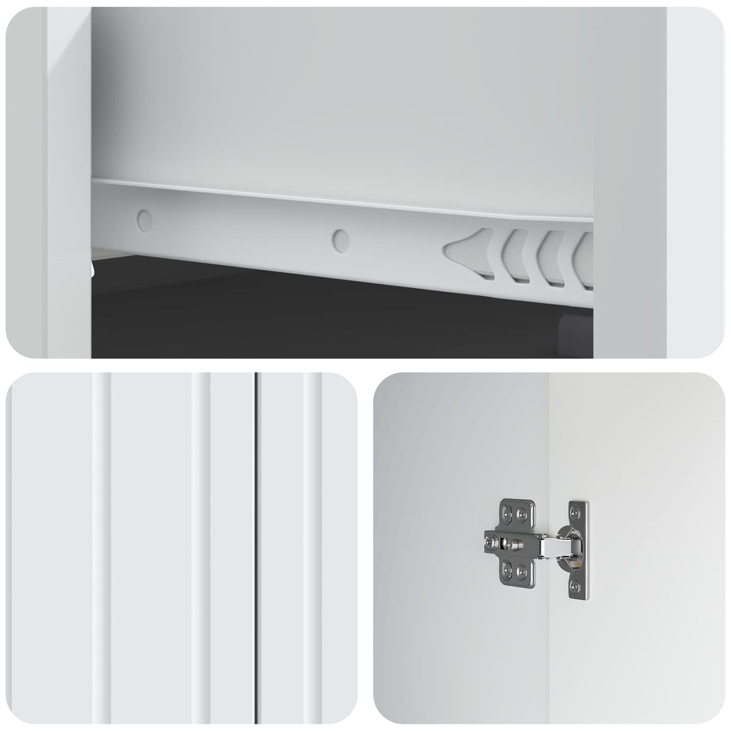 vidaXL Sideboard with Drawer White 66 x 34.5 x 92 cm Engineered Wood
