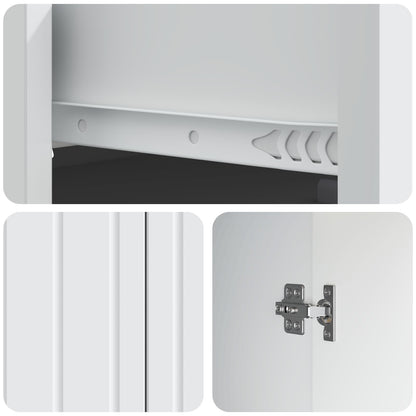 vidaXL Sideboard with Drawer White 66 x 34.5 x 92 cm Engineered Wood