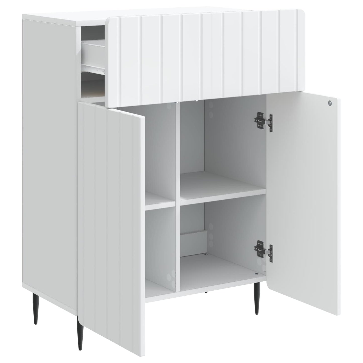 vidaXL Sideboard with Drawer White 66 x 34.5 x 92 cm Engineered Wood