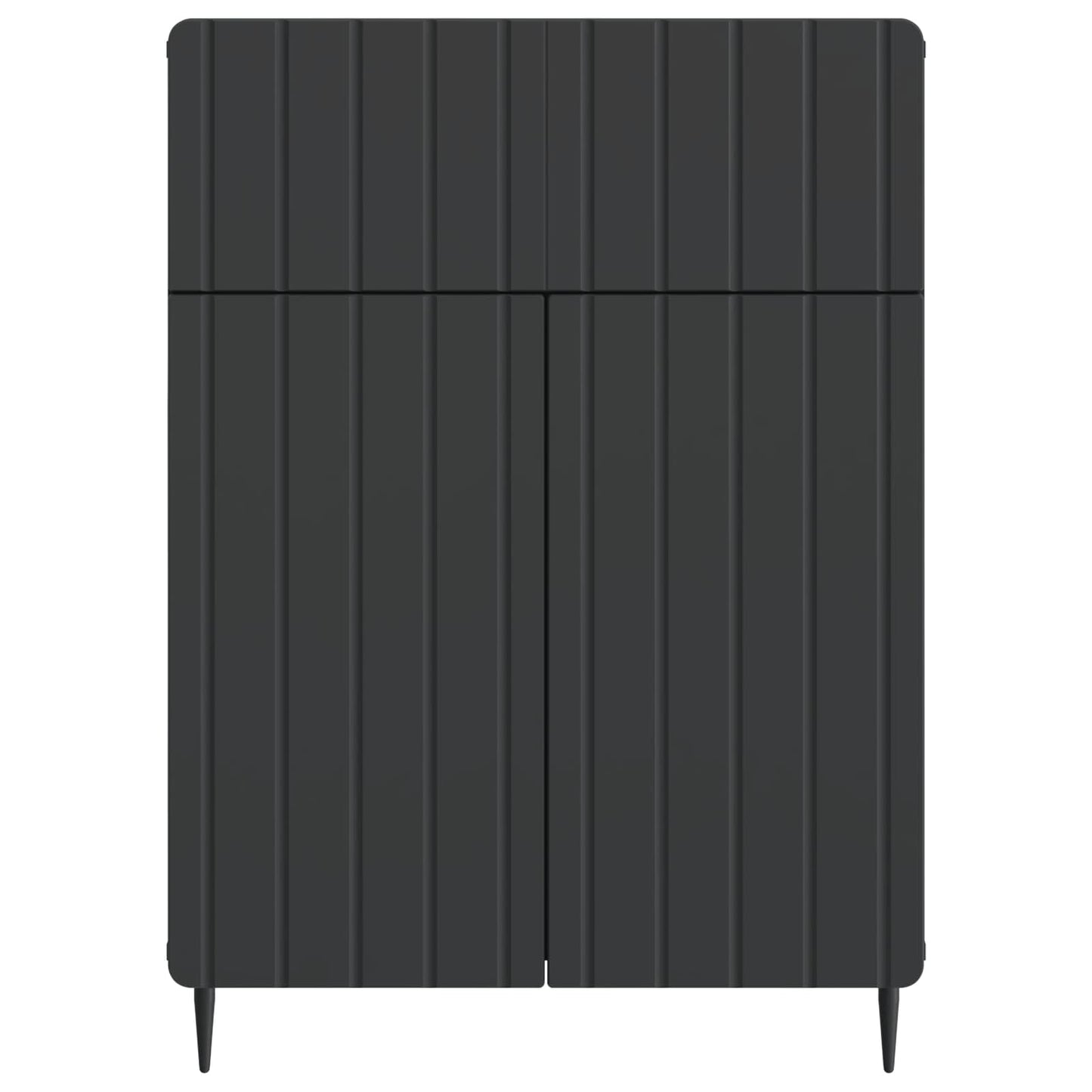 vidaXL Sideboard with Drawer Black 66 x 34.5 x 92 cm Engineered Wood