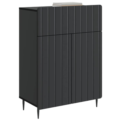 vidaXL Sideboard with Drawer Black 66 x 34.5 x 92 cm Engineered Wood