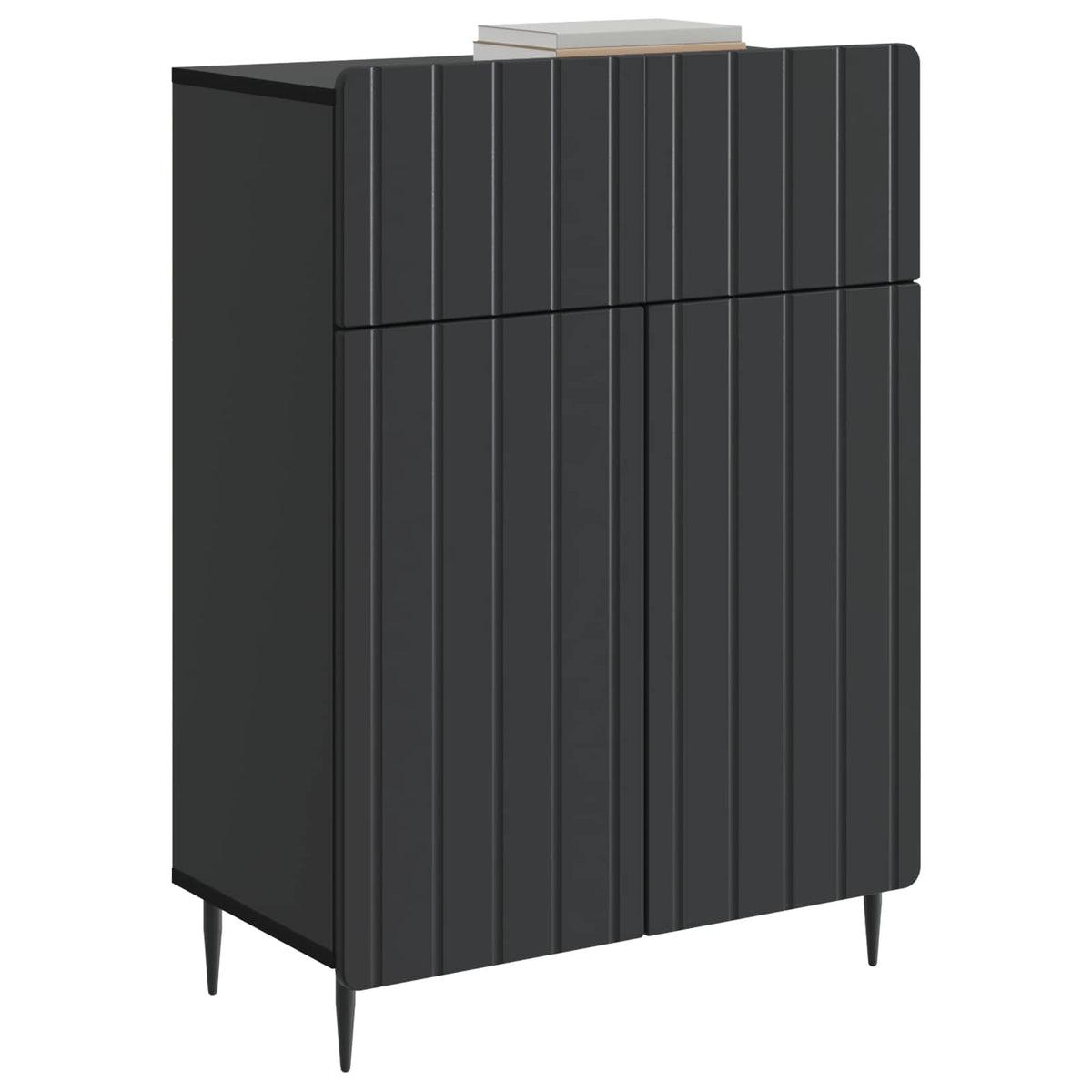 vidaXL Sideboard Black 66 x 34.5 x 91.5 cm Engineered Wood