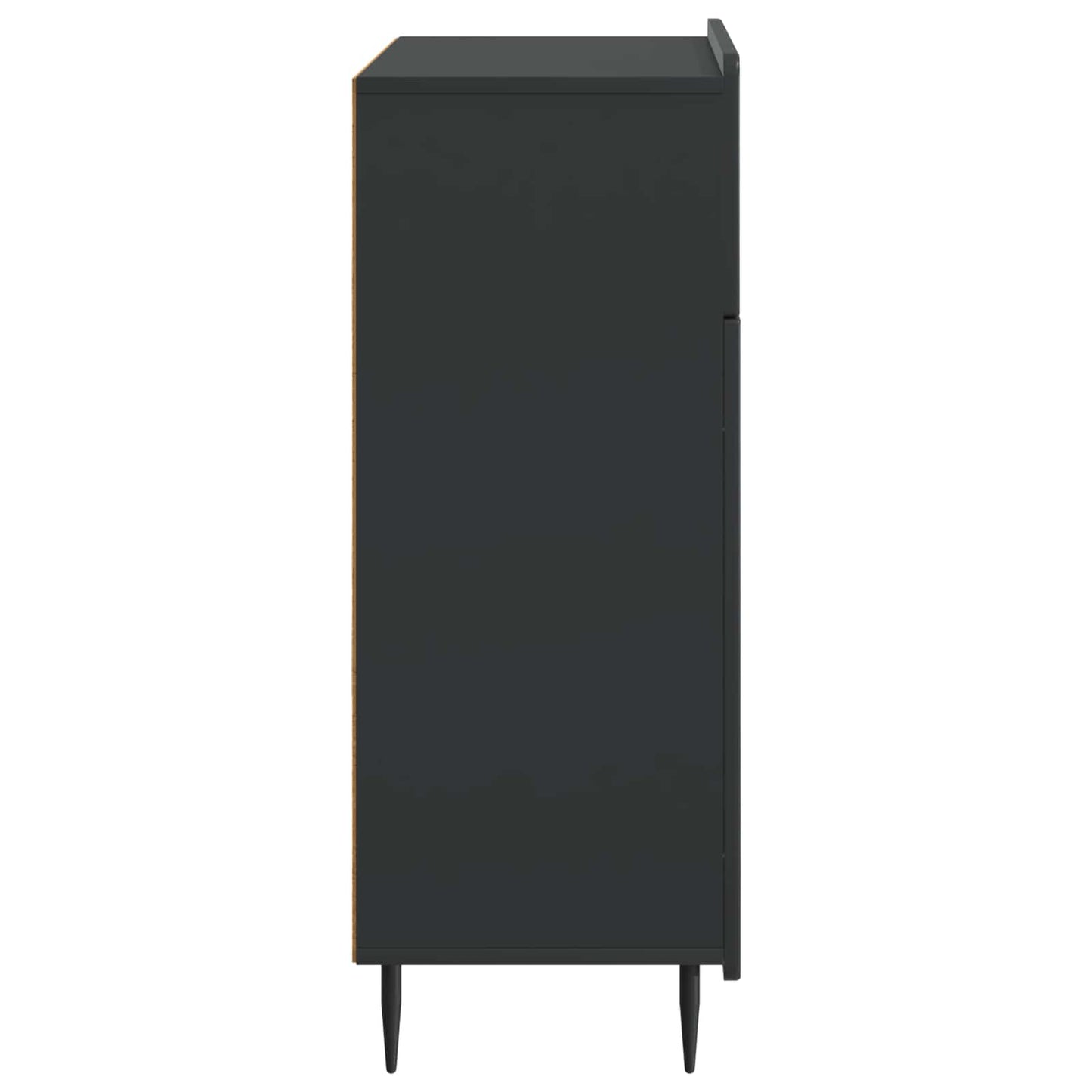 vidaXL Sideboard with Drawer Black 66 x 34.5 x 92 cm Engineered Wood