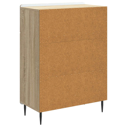vidaXL Sideboard Sonoma Oak 66 x 34.5 x 92 cm Engineered Wood