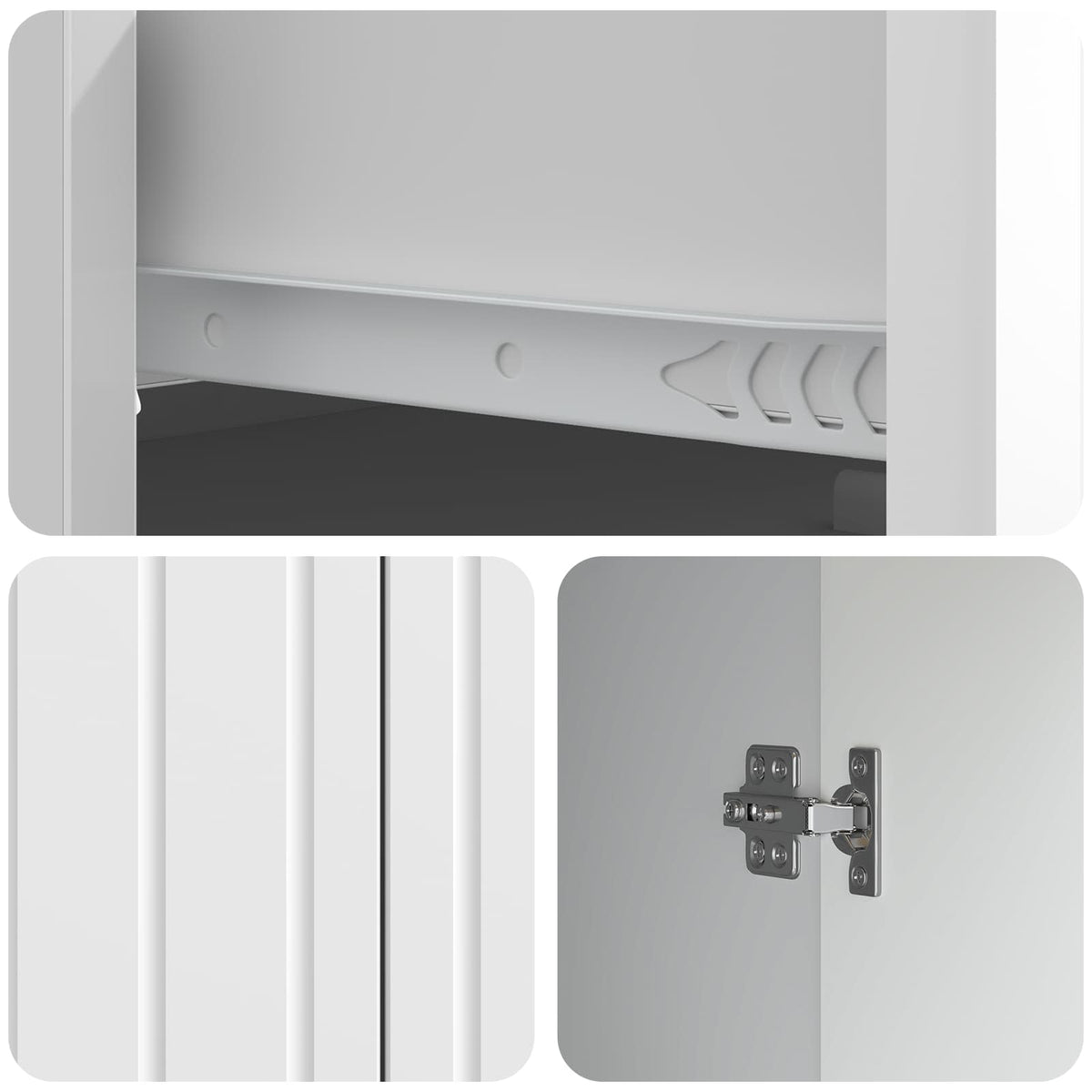 vidaXL Sideboard High Gloss White 66 x 34.5 x 92 cm Engineered Wood
