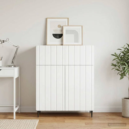 vidaXL Sideboard High Gloss White 66 x 34.5 x 92 cm Engineered Wood