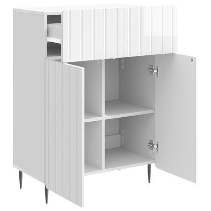 vidaXL Sideboard High Gloss White 66 x 34.5 x 92 cm Engineered Wood
