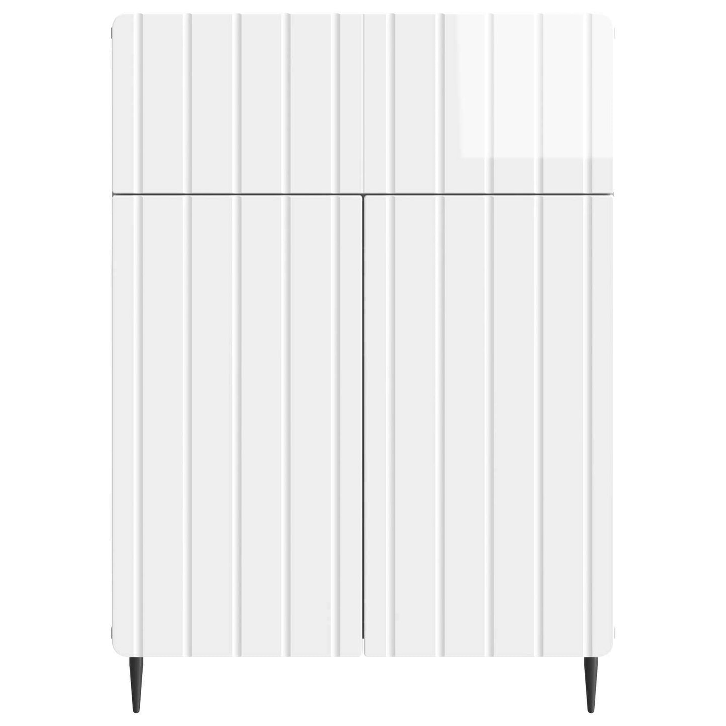 vidaXL Sideboard High Gloss White 66 x 34.5 x 92 cm Engineered Wood