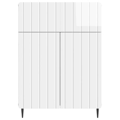 vidaXL Sideboard High Gloss White 66 x 34.5 x 92 cm Engineered Wood
