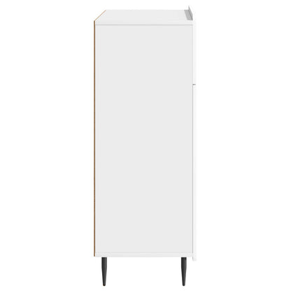 vidaXL Sideboard High Gloss White 66 x 34.5 x 92 cm Engineered Wood