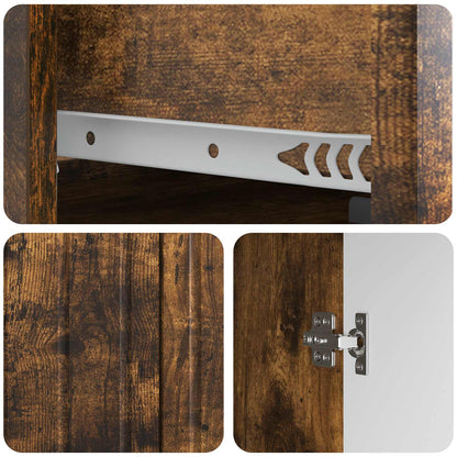 vidaXL Sideboard Smoked Oak 66 x 34.5 x 92 cm Engineered Wood