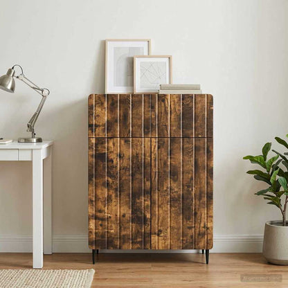 vidaXL Sideboard Smoked Oak 66 x 34.5 x 92 cm Engineered Wood